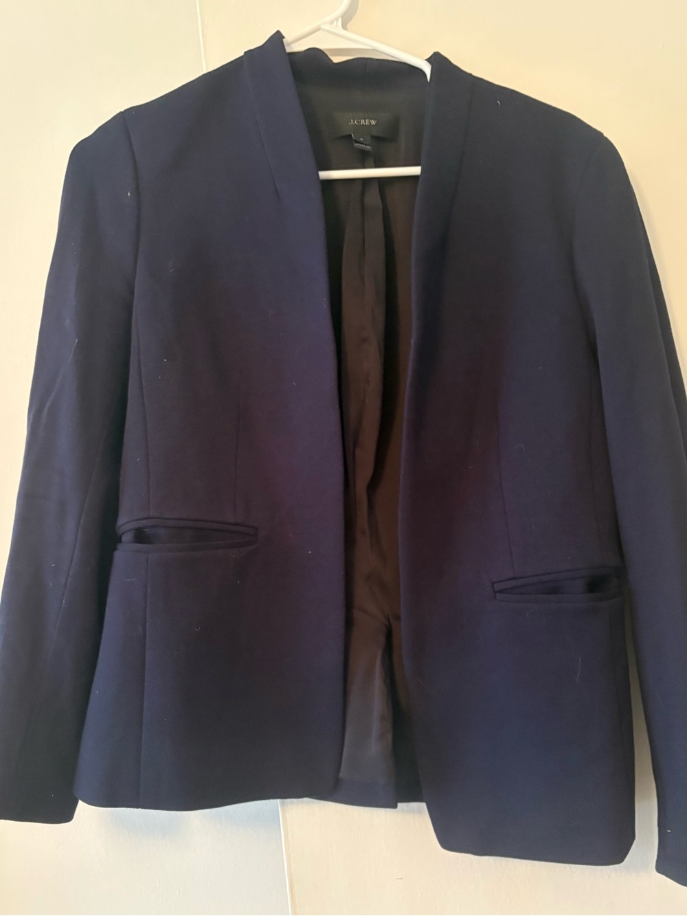 J. Crew Dark Navy Open-Front Women's Blazer